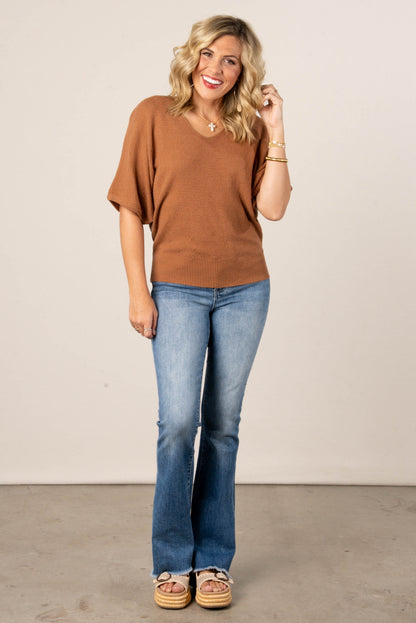 Winnie Textured Knit Dolman Sweater