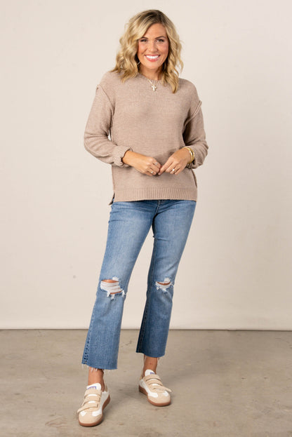 Tawnie Exposed Seam Sweater