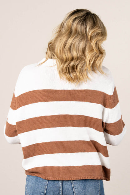 Ashley Contrast Striped Sweater