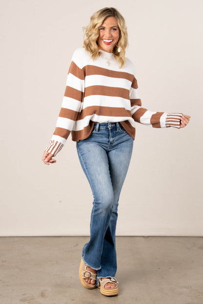 Ashley Contrast Striped Sweater