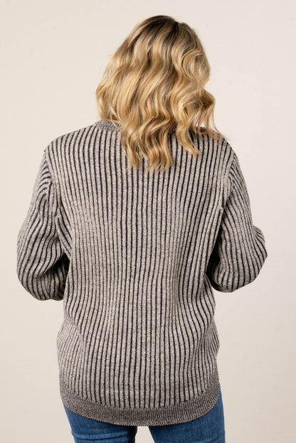 Lainey Two-Tone Rib Knit Sweater