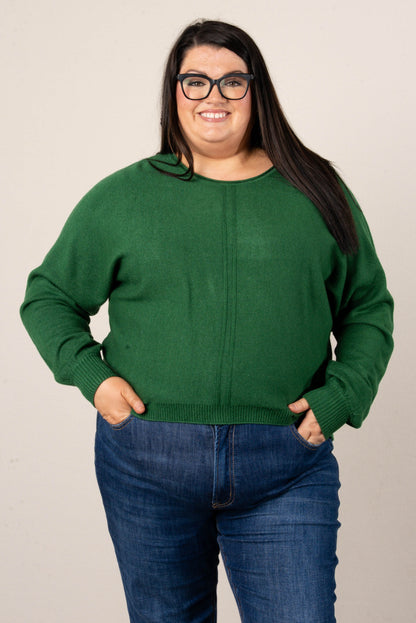 Naomi Front Seamed Hi-Lo Sweater