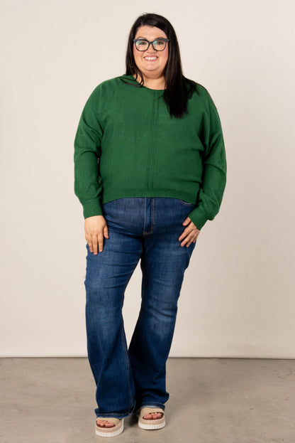 Naomi Front Seamed Hi-Lo Sweater