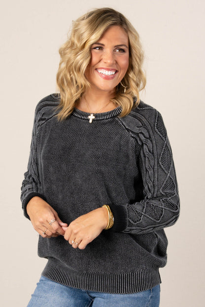 Maeve Stone Washed Raglan Sweater