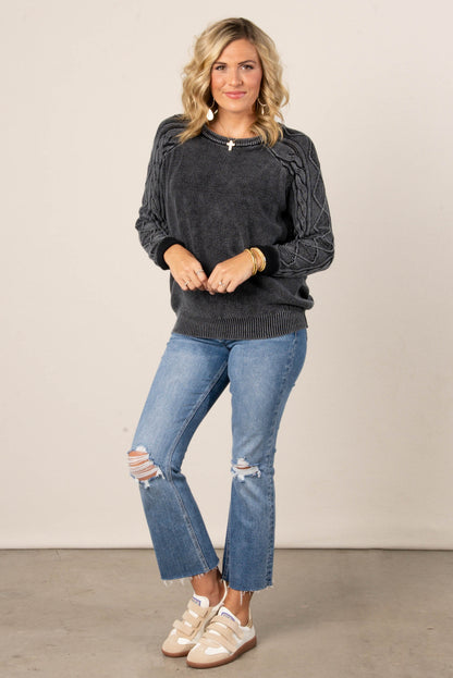 Maeve Stone Washed Raglan Sweater