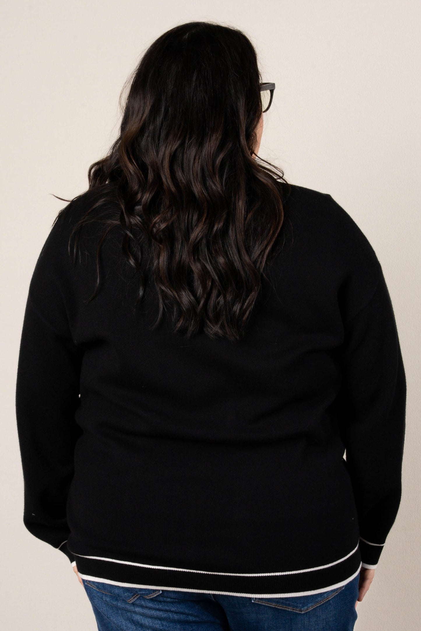 Parker Striped Trim Sweater Cardigan