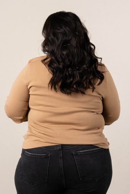 Willow Speckled Knit Henley Top