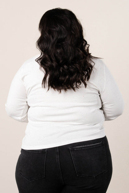 Willow Speckled Knit Henley Top