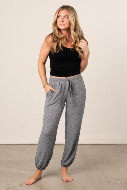 Sammie Melange Drawstring Joggers