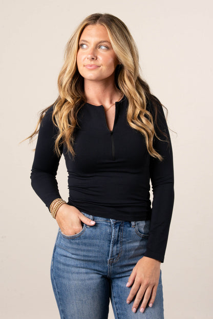 Randi Half Zip Seamless Top