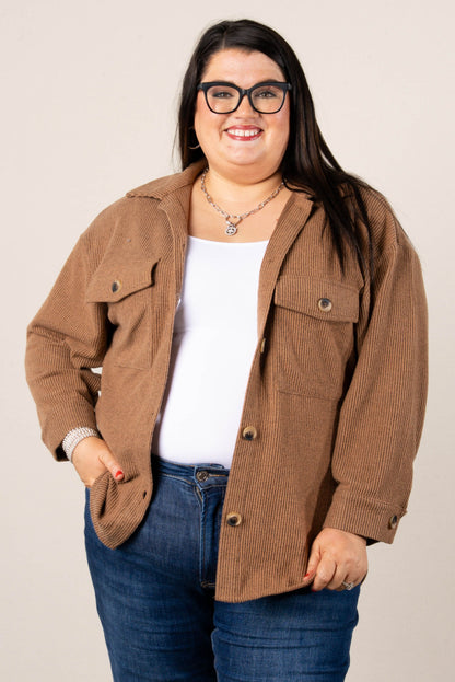 Frannie Brushed Waffle Knit Shacket