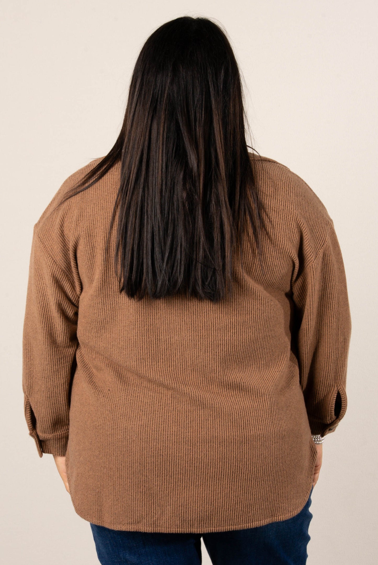 Frannie Brushed Waffle Knit Shacket
