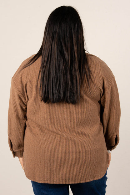 Frannie Brushed Waffle Knit Shacket