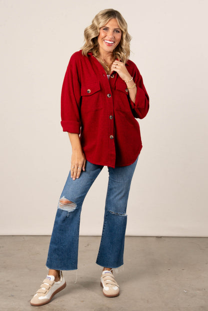 Frannie Brushed Waffle Knit Shacket