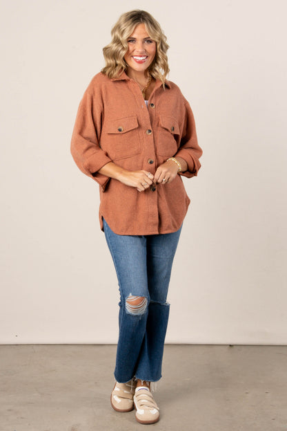 Frannie Brushed Waffle Knit Shacket