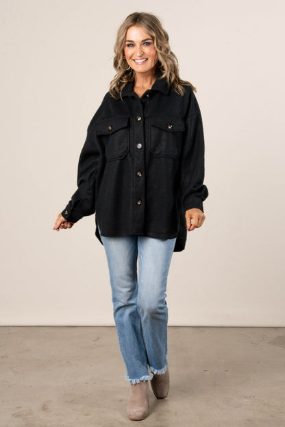Lucy Fleece Hi-Lo Shacket