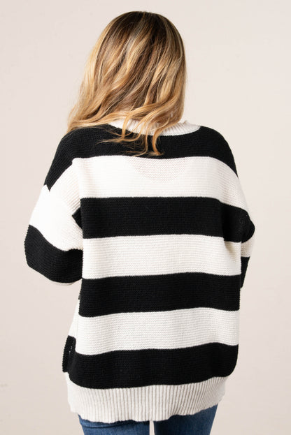Savannah Striped Drop Shoulder Sweater