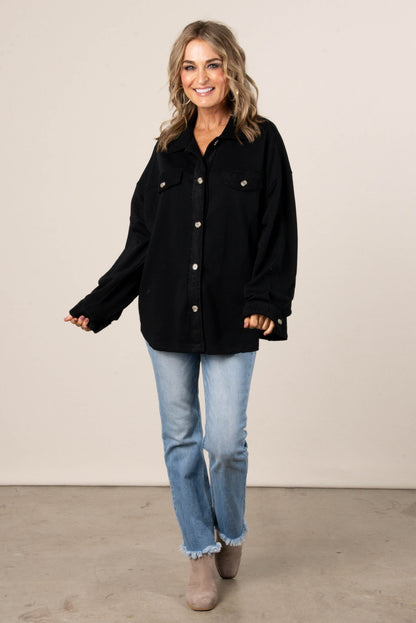 Margot Oversized French Terry Shacket