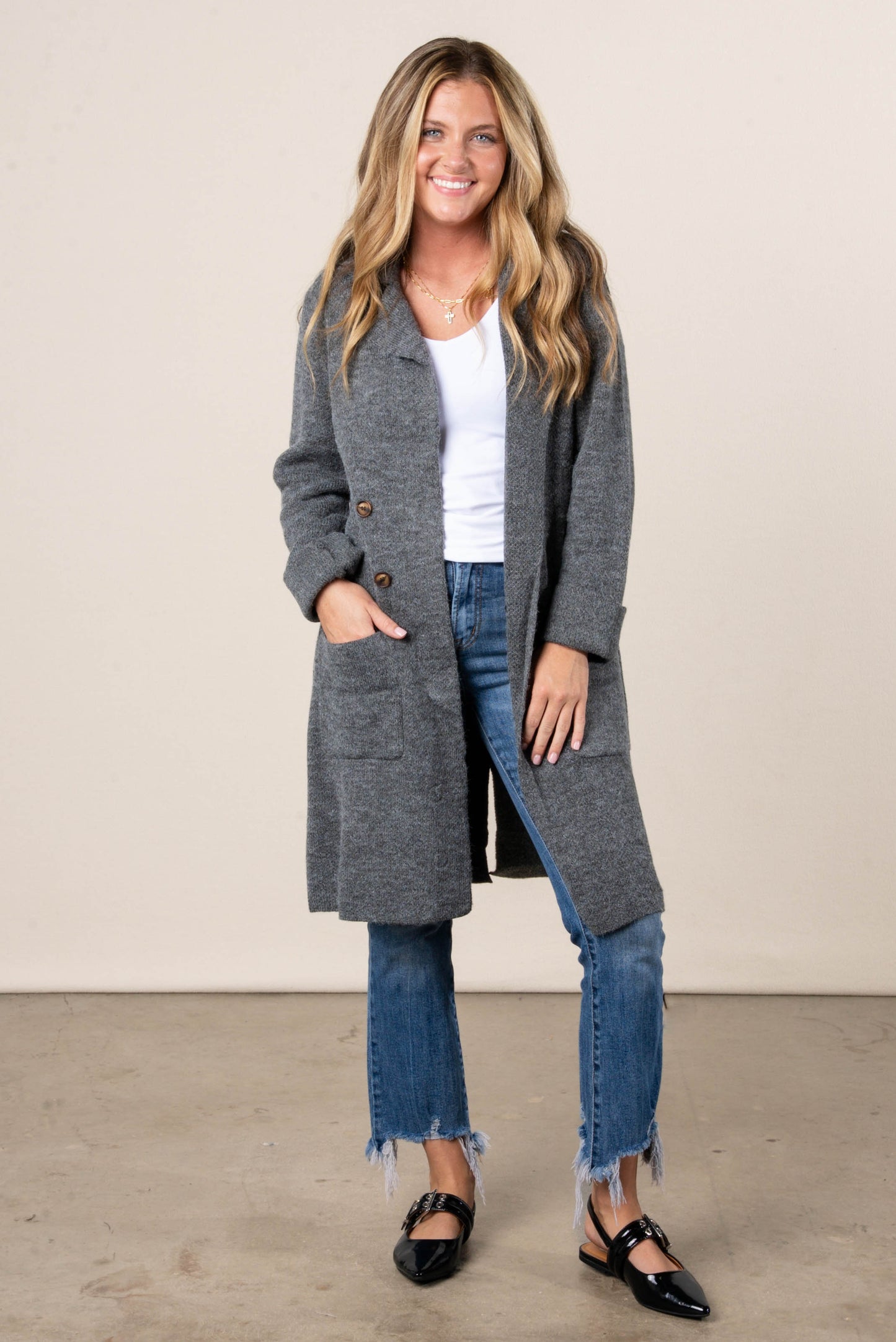 Sofia Double Breasted Sweater Coat