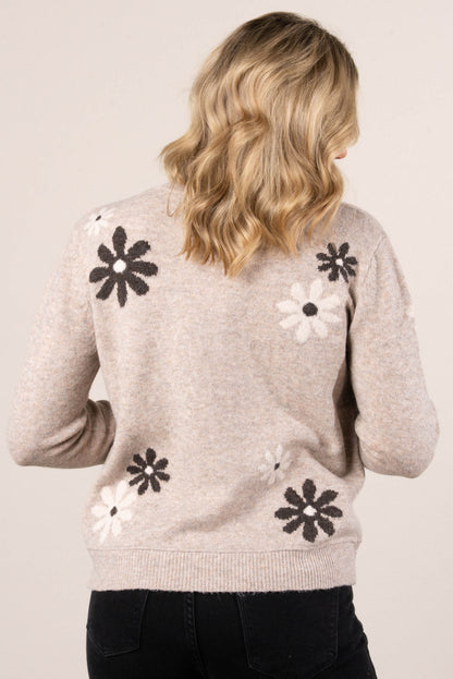 Mia Flower Knit Sweater