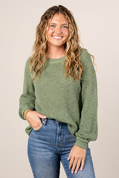 Carrie Marled Knit Raglan Sweater