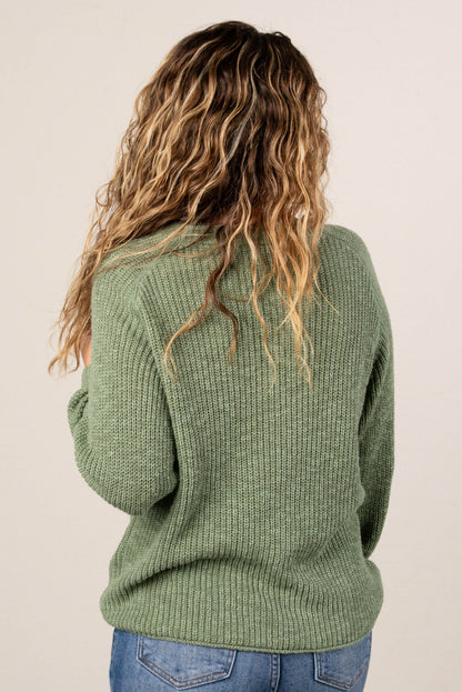 Carrie Marled Knit Raglan Sweater