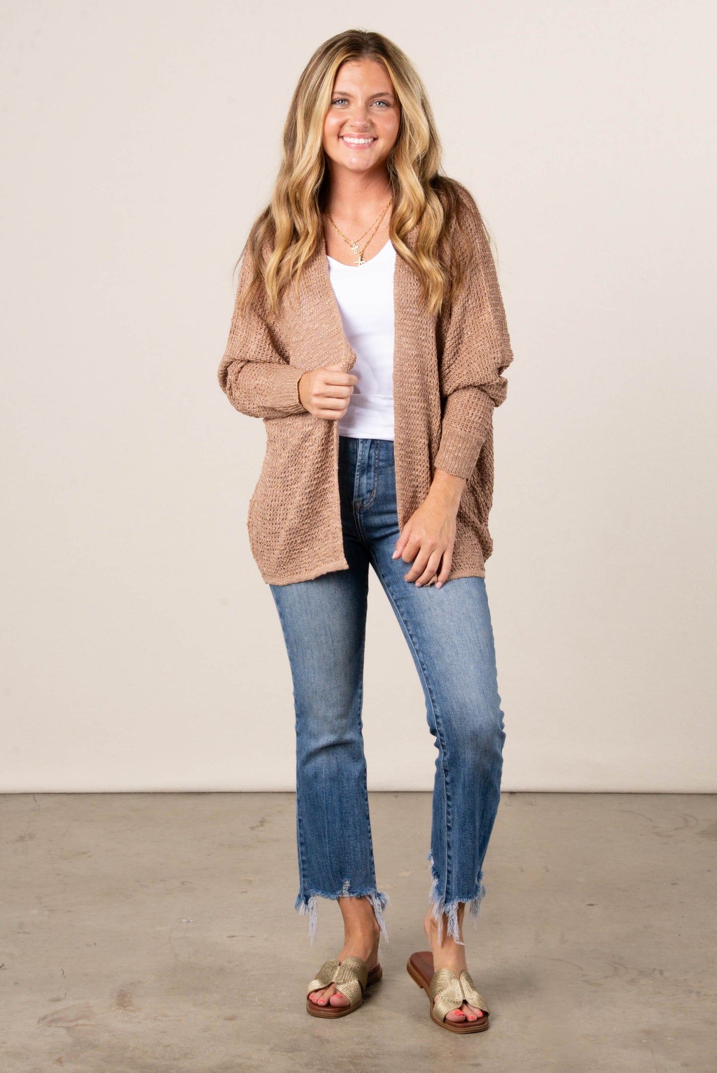 Annelise Waffle Knit Cardigan