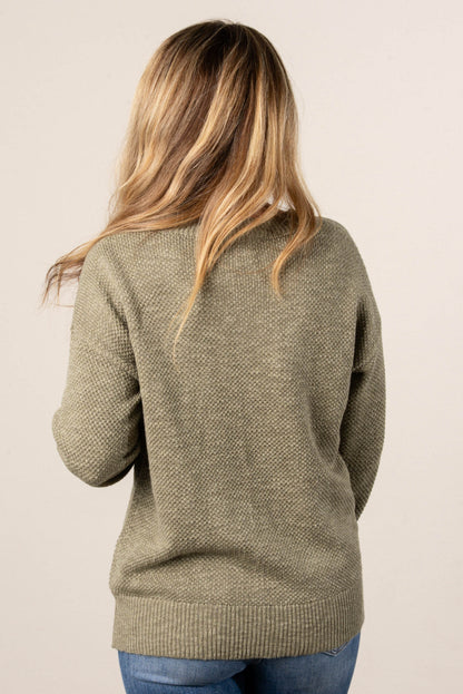 Alexa Textured Knit Drop Shoulder Sweater