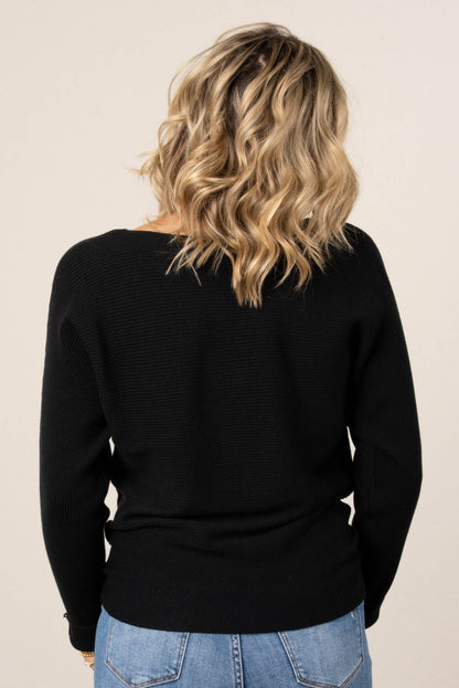 Shelby Ribbed Boat Neck Sweater