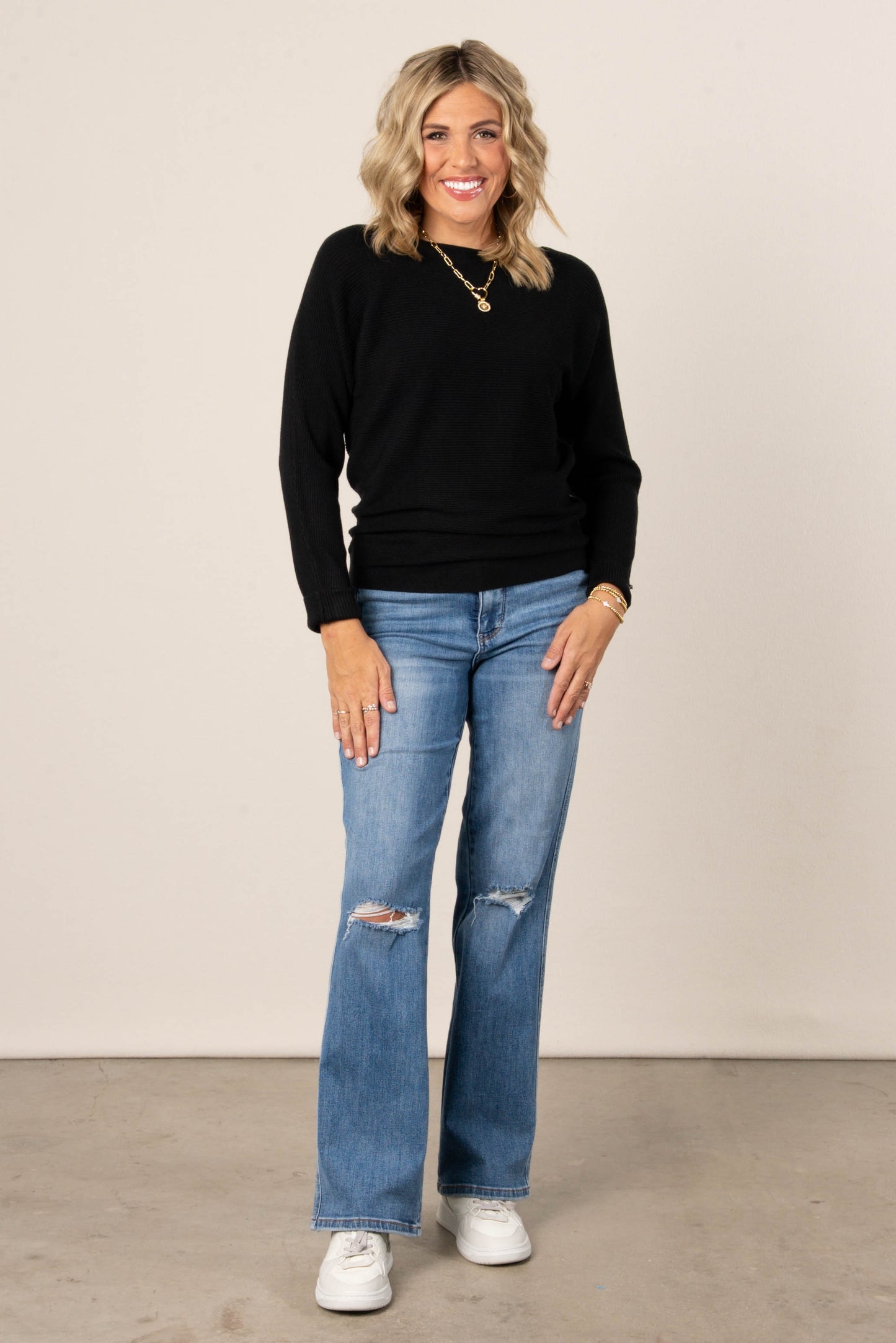 Shelby Ribbed Boat Neck Sweater