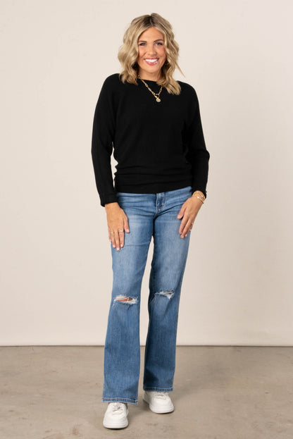 Shelby Ribbed Boat Neck Sweater