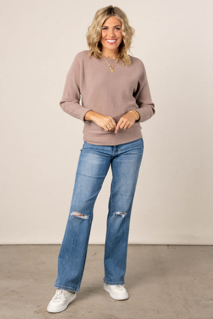 Shelby Ribbed Boat Neck Sweater