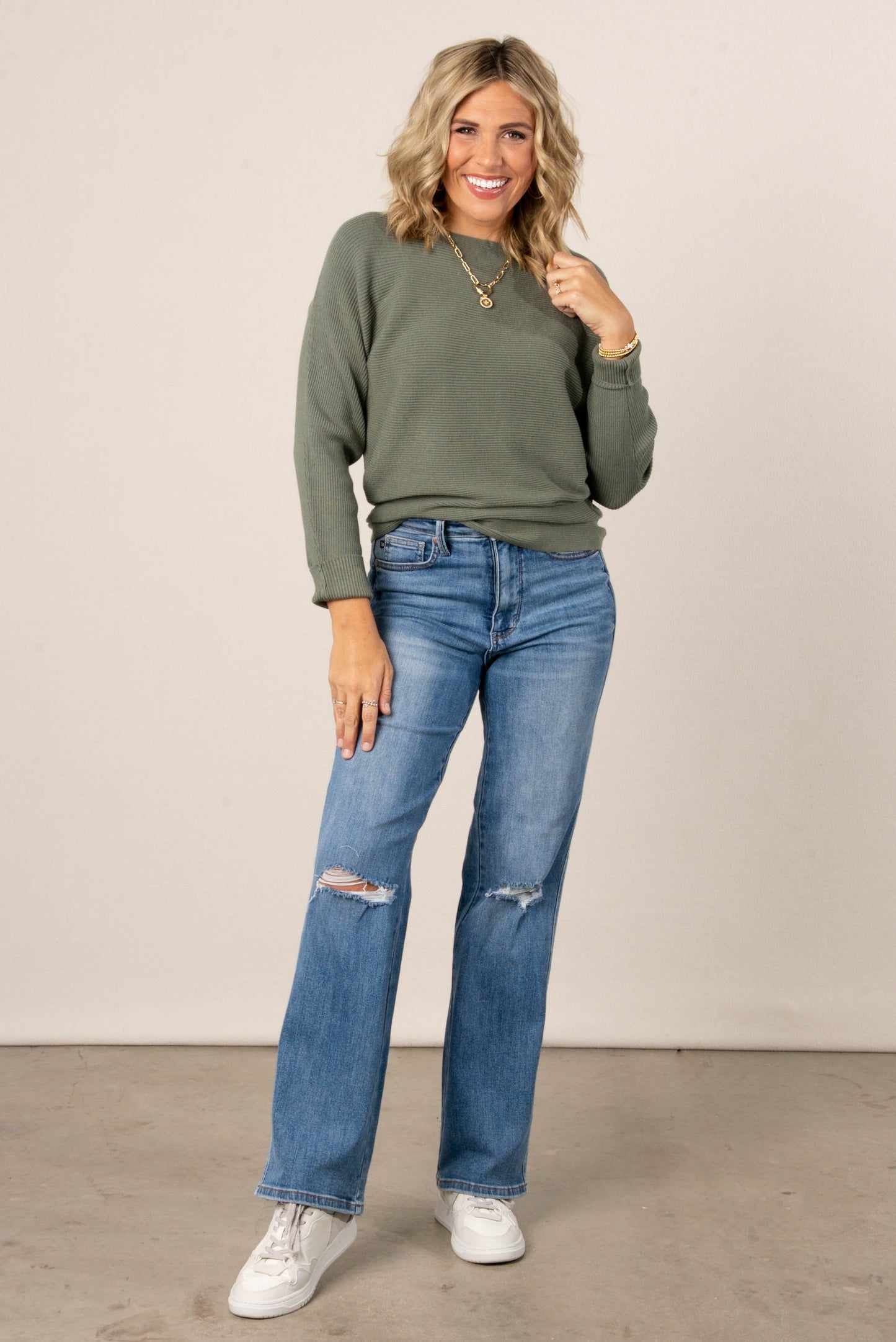 Shelby Ribbed Boat Neck Sweater