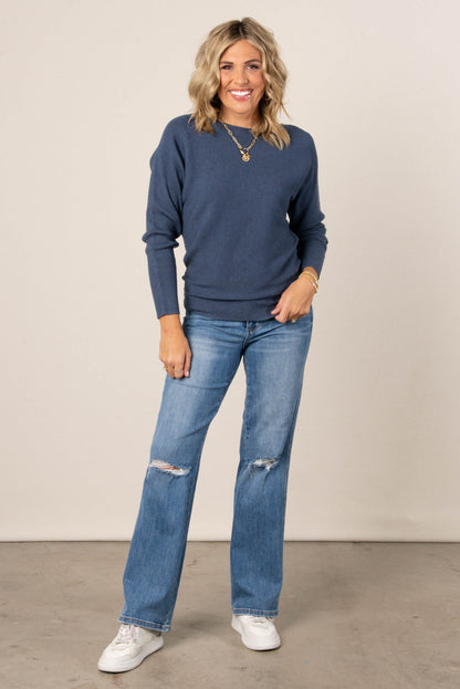Shelby Ribbed Boat Neck Sweater