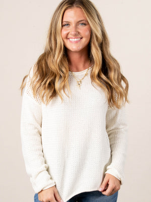 Delphine Mixed Knit Sweater