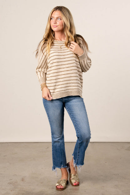 Daphne Striped Dolman Sweater