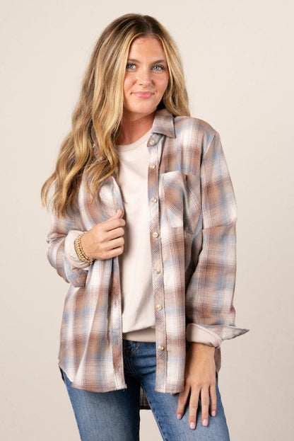 Laurel Plaid Hi-Lo Shirt