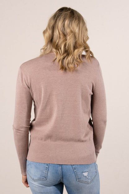 Eliza Rolled Mock Neck Sweater