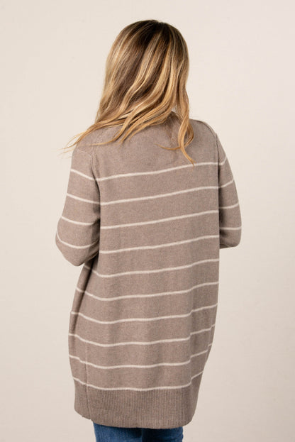 Sylvie Striped Open Front Cardigan
