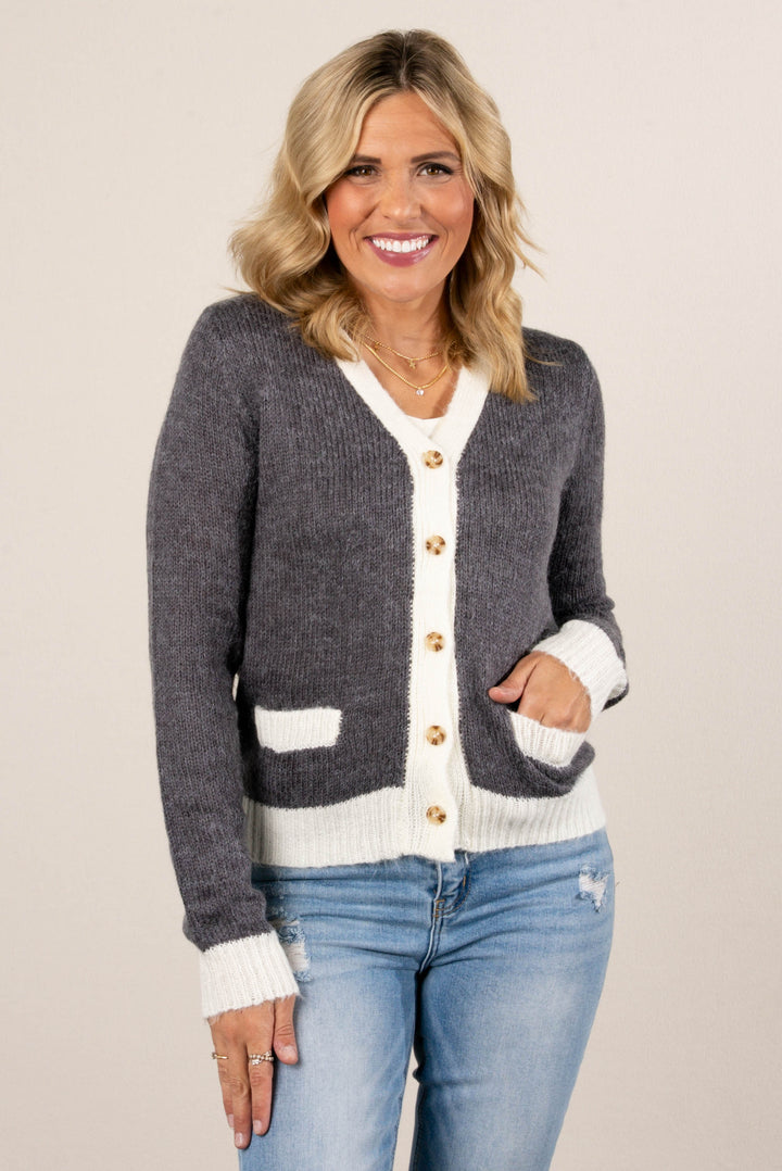 Renata Varsity Sweater Cardigan