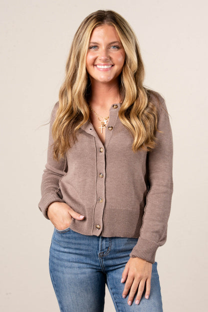 Riley Mixed Knit Sweater Cardigan