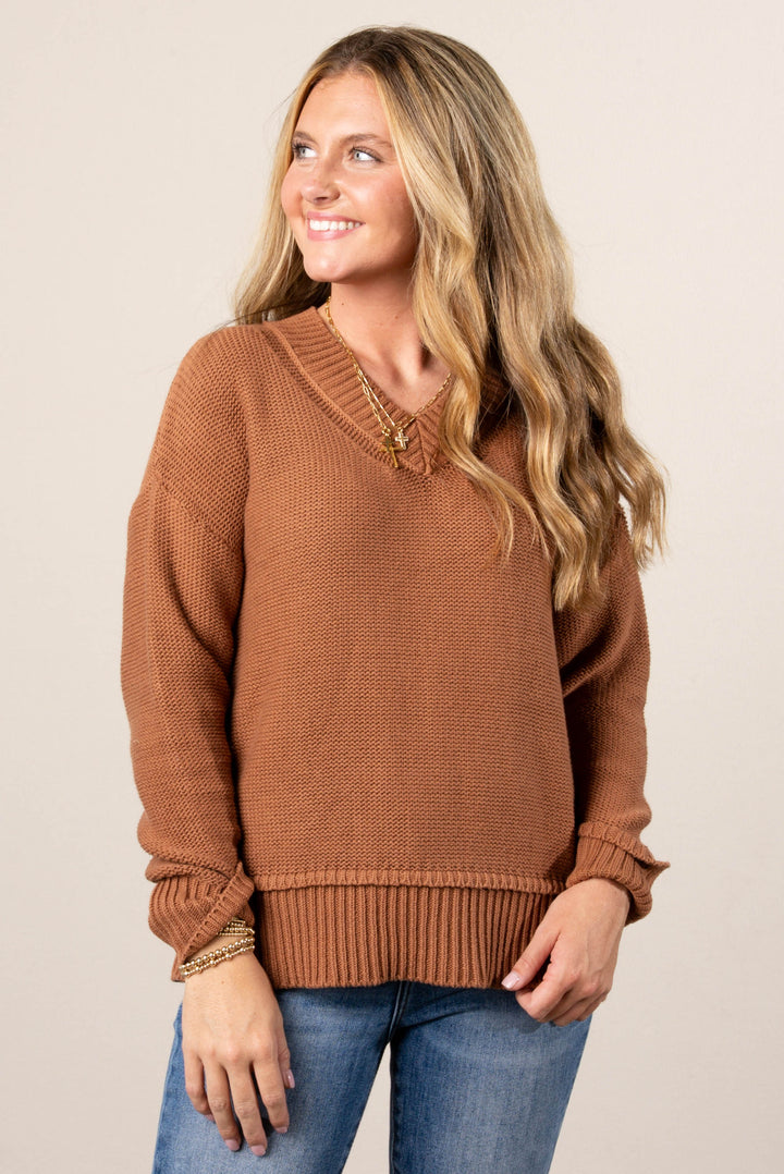 Maren Raised Seam Sweater