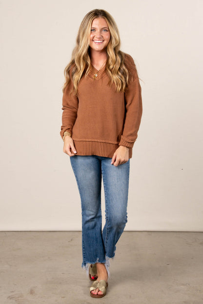 Maren Raised Seam Sweater