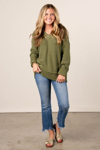 Maren Raised Seam Sweater