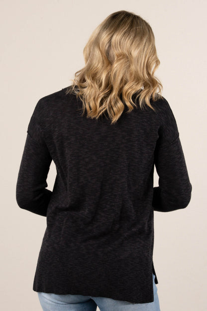 Evelyn Slub Knit Pocket Sweater