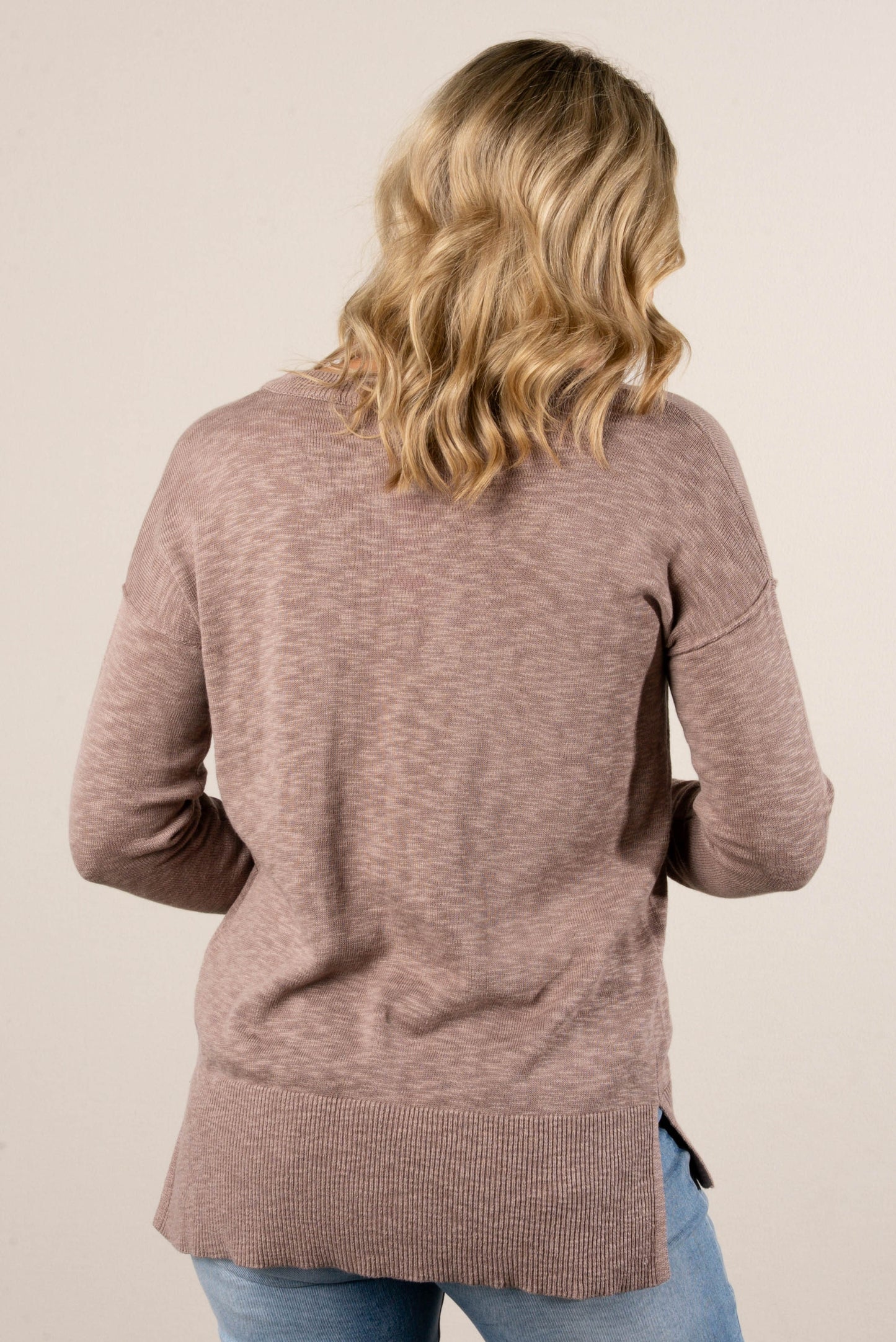 Evelyn Slub Knit Pocket Sweater