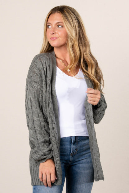 Layla Cable Knit Sweater Cardigan