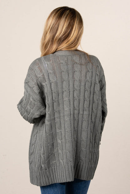 Layla Cable Knit Sweater Cardigan
