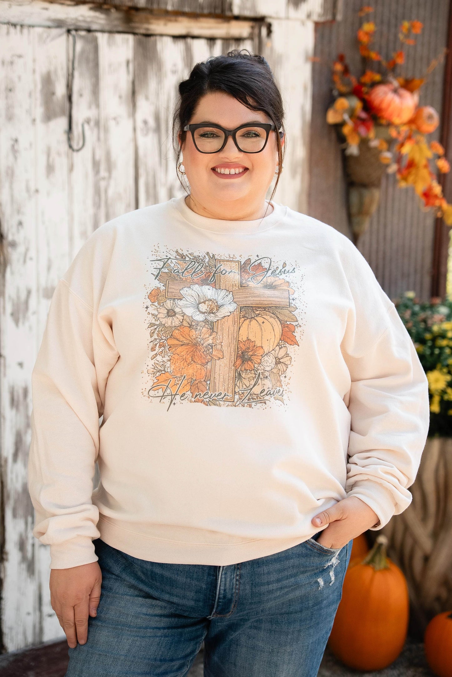 Fall For Jesus Graphic Sweatshirt
