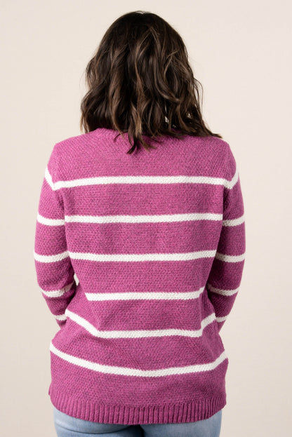 Bella Striped Waffle Knit Sweater